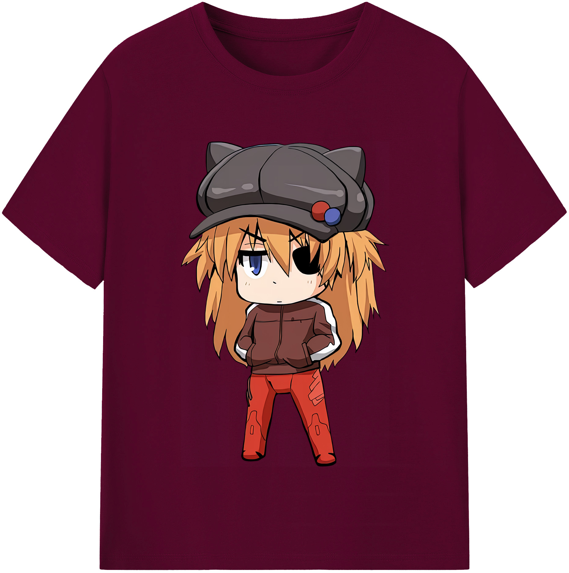 （画像用） EVA 新世紀エヴァンゲリオン レディースカジュアルプリントTシャツ（綿100％）